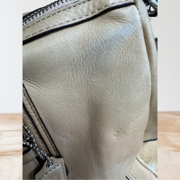 Coach Yellow and White Satchel with Polka Dot Bow - Picture 5 of 13